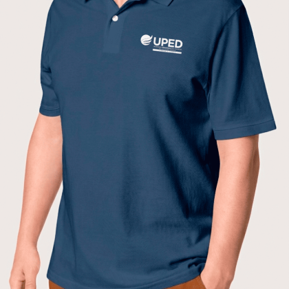 Camisa tipo polo azul navy