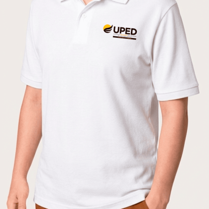 Camisa tipo polo blanco